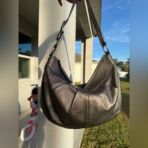 Coach Metallic Pleated SoHo Hobo